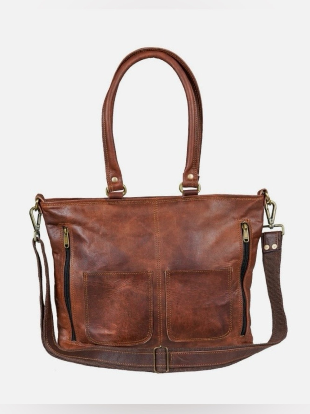 Real Leather Tote Unisex